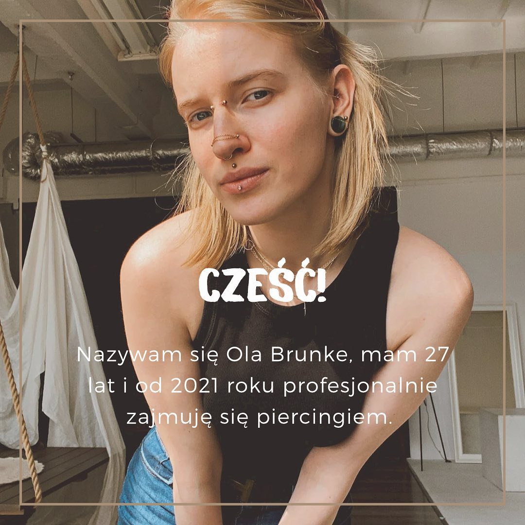 doswiadczona piercerka w gdańsku, Ola Brunke