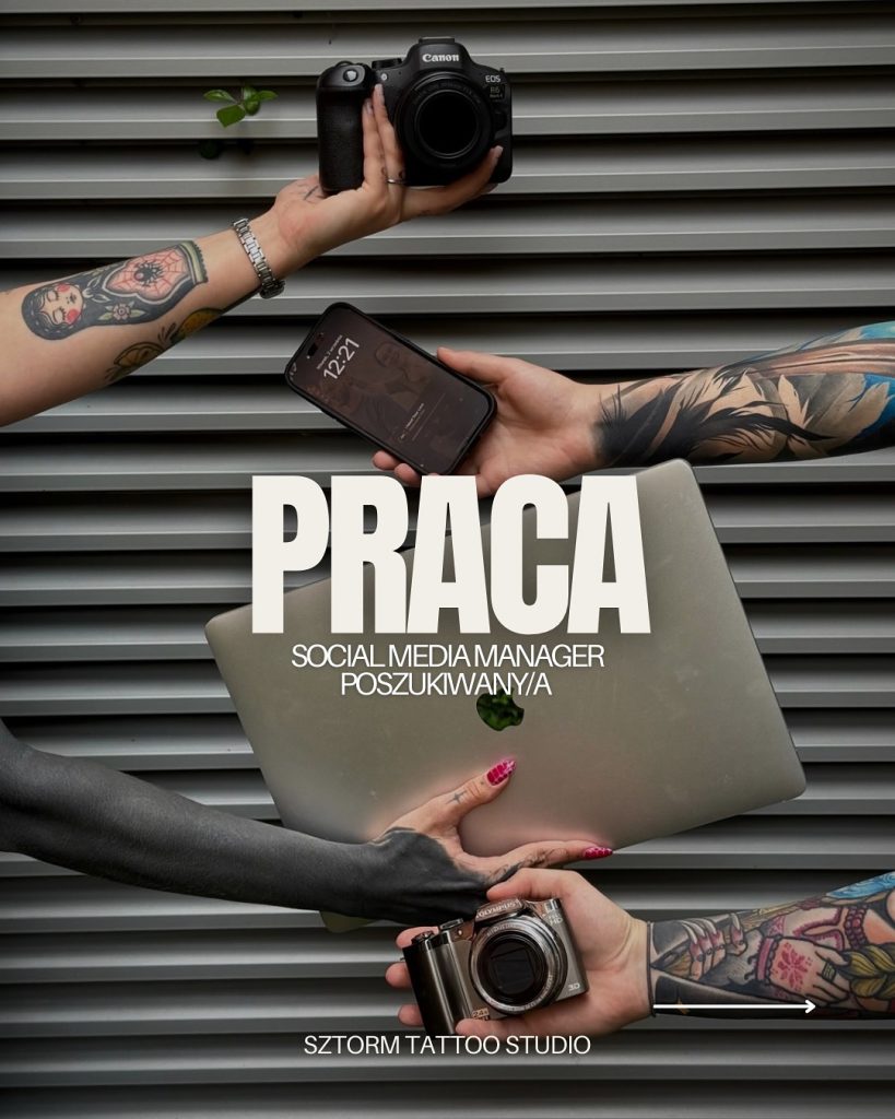 Ogłoszenie o pracę, szukamy osoby na stanowisko social menadżer